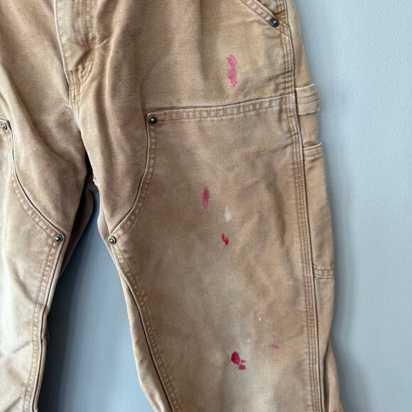 Carhartt Double Knee Carpenter Workwear Pants Dungaree Fit Mens 31x32 Thrashed - Picture 2 of 13